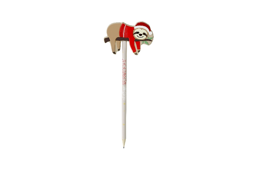Chillige Weihnachten Faultier Set1 mit Notizblock und Bleistift