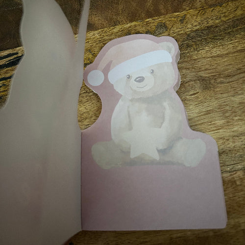 Liebe Weihnachtsgrüße Bär Set1 mit Notizblock und Bleistift