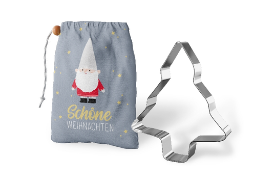 Keksform HappyXmas Baum Wichtelmotiv