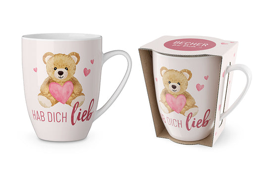 Becher 250ml Teddy Hab dich lieb