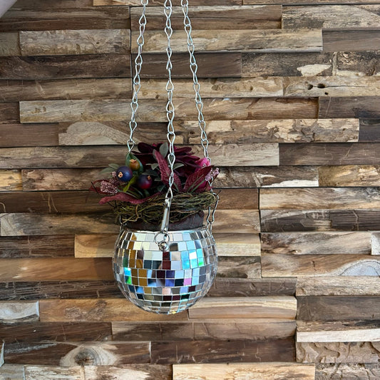 Discokugel-Blumentopf - zum Hängen oder Stellen 10cm