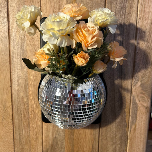 Discokugel Blumentopf für die Wandmontage