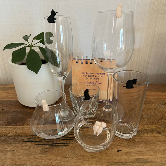 Kätzchen Glasmarker 6er Set