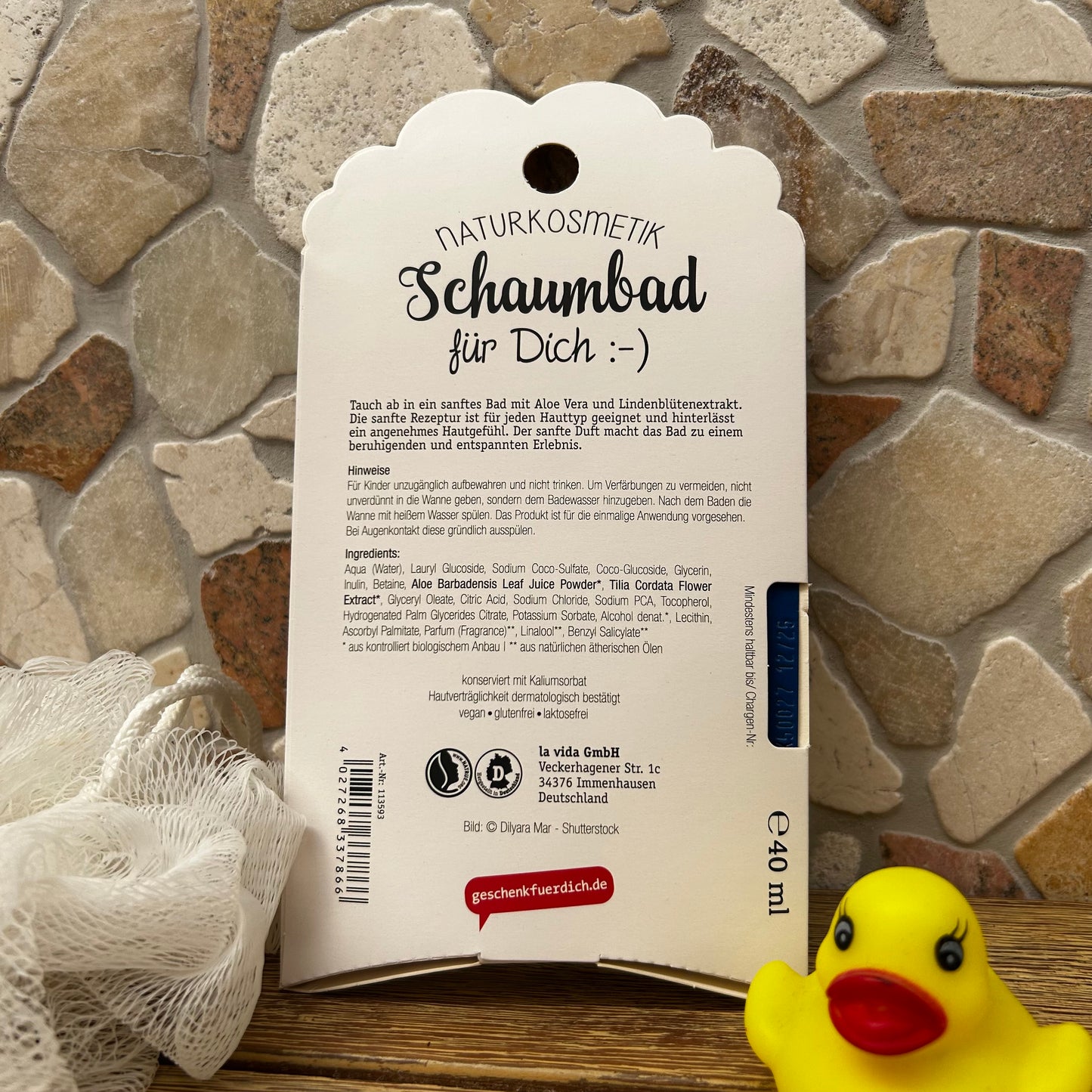 Schaumbad 40 ml Blüte Aloe Vera mit Lindenblüten-extrakt