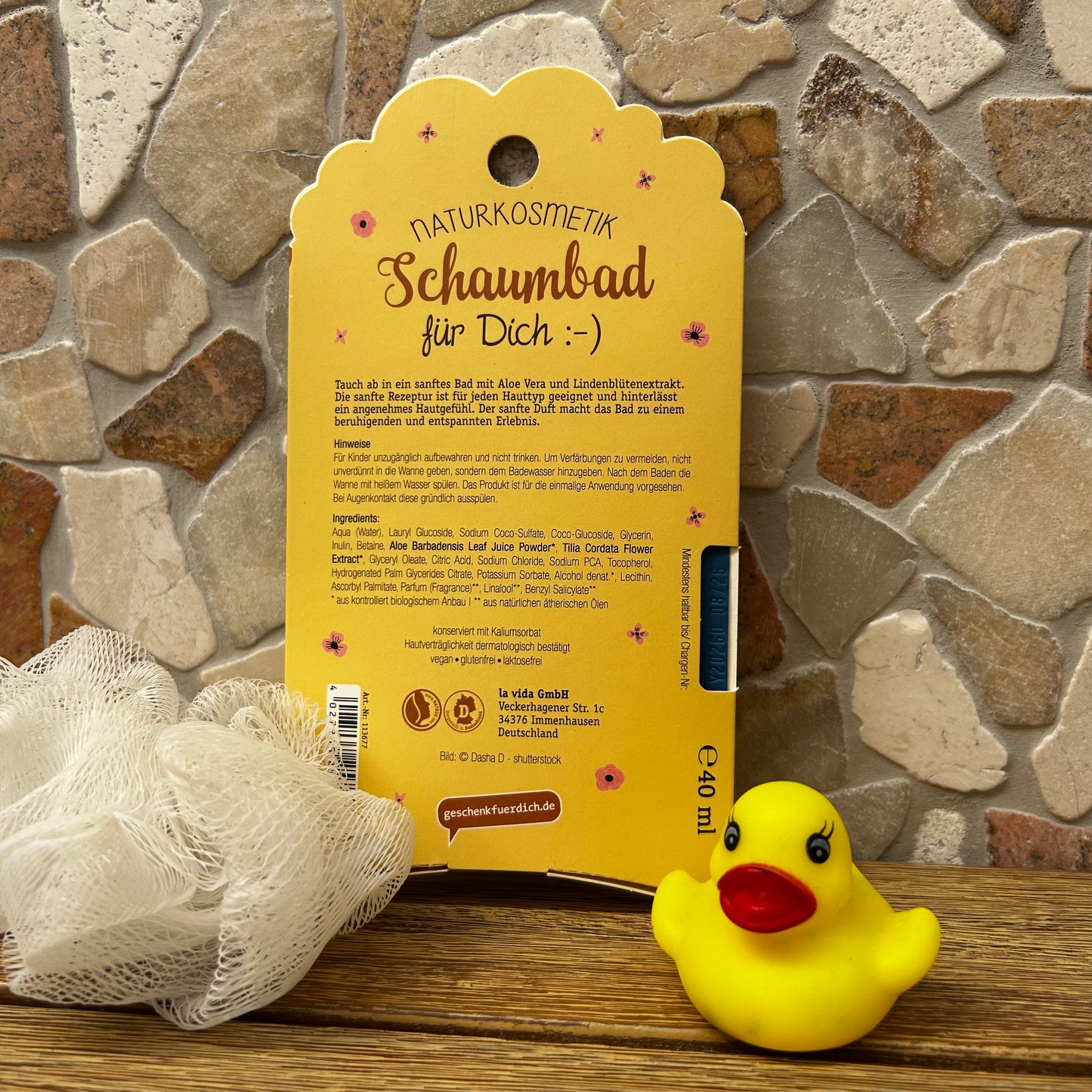 Schaumbad 40 ml Faultier Aloe Vera mit Lindenblüten-extrakt