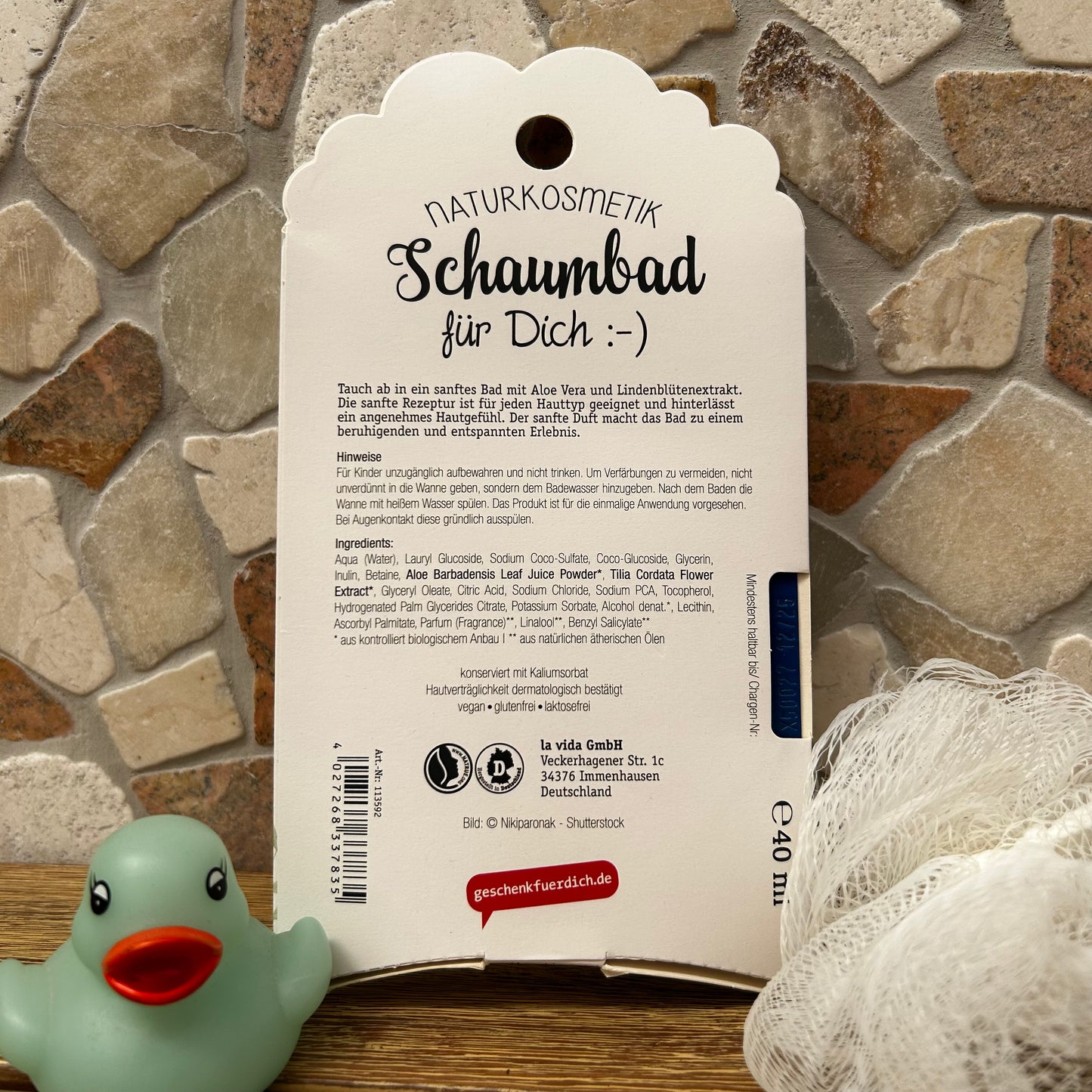 Schaumbad 40 ml Wiese mit Aloe Vera und Lindenblüten-extrakt