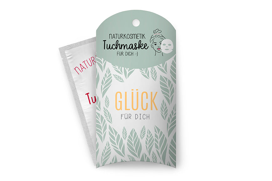 Tuchmaske Blatt Glück für dich