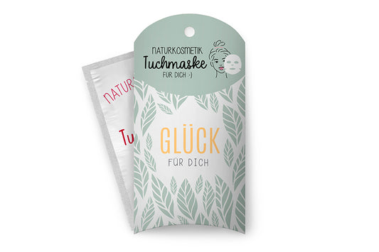 Tuchmaske Blatt Glück für dich