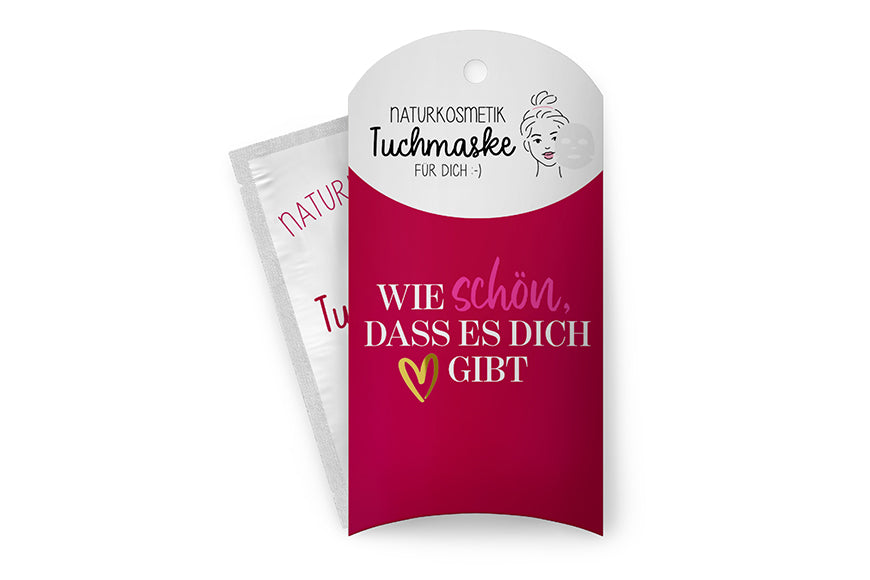 Tuchmaske Herz Wie schön, dass es dich gibt
