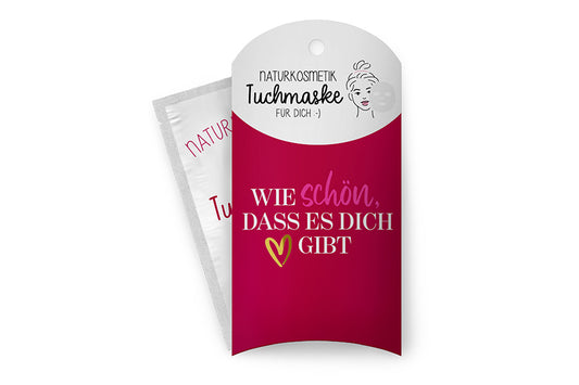 Tuchmaske Herz Wie schön, dass es dich gibt