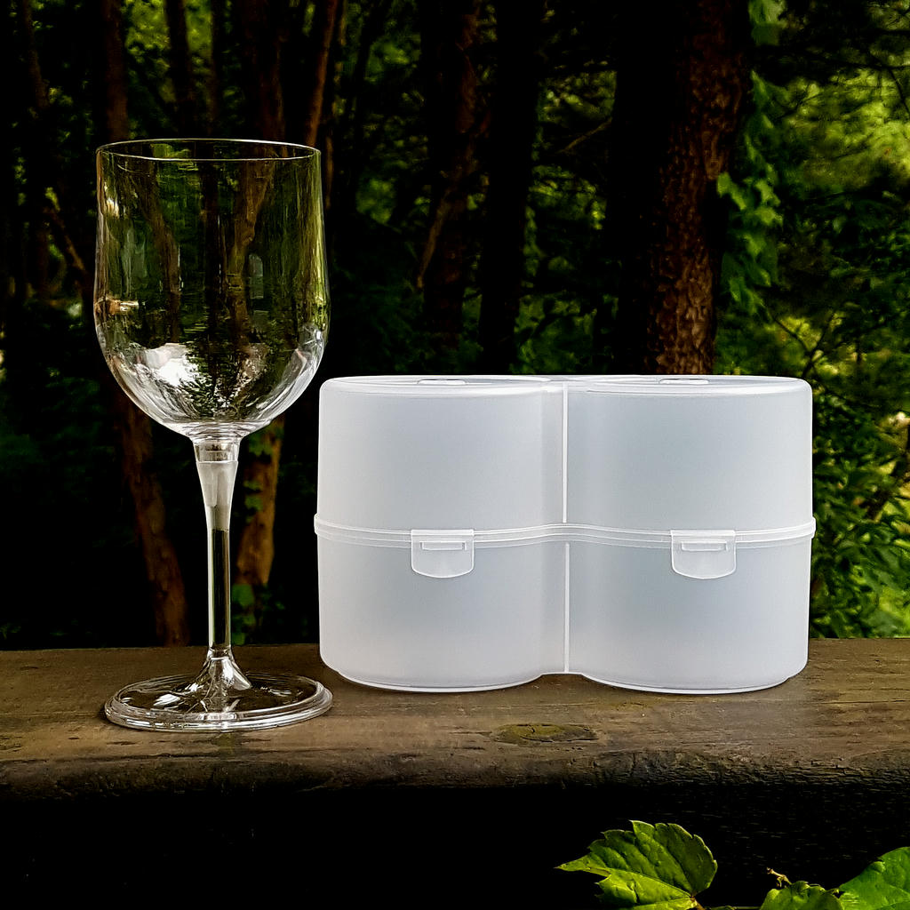 Weingläser to go 2er Set Stilvoller Wein-Genuss für unterwegs ca. 320ml