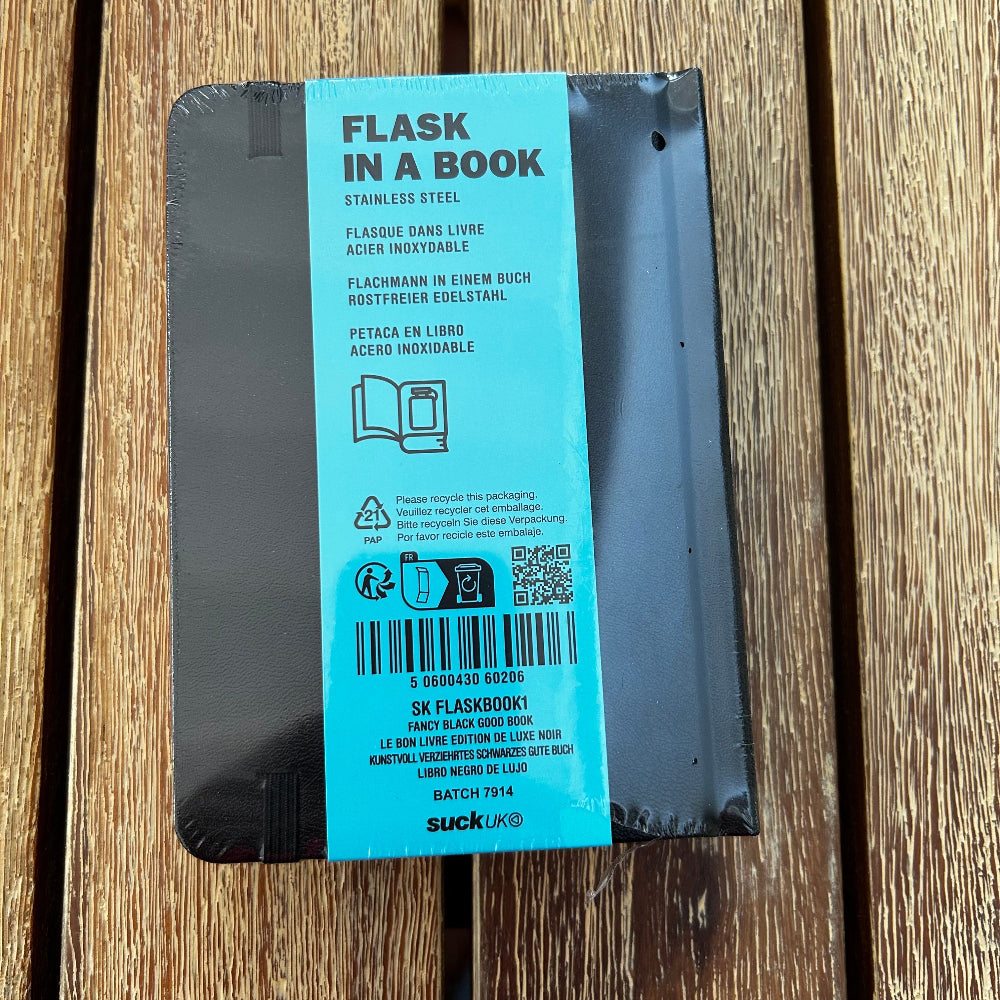 Flachmann im Buch schwarz THE GOOD BOOK