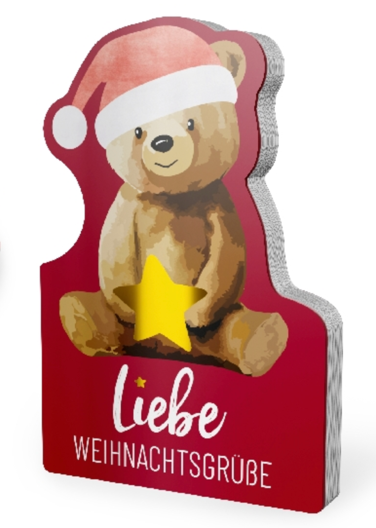Notizblock 12x8 Bär Liebe Weihnachtsgrüße