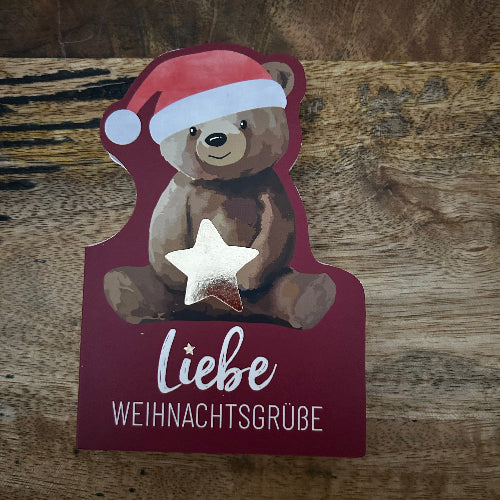 Notizblock 12x8 Bär Liebe Weihnachtsgrüße