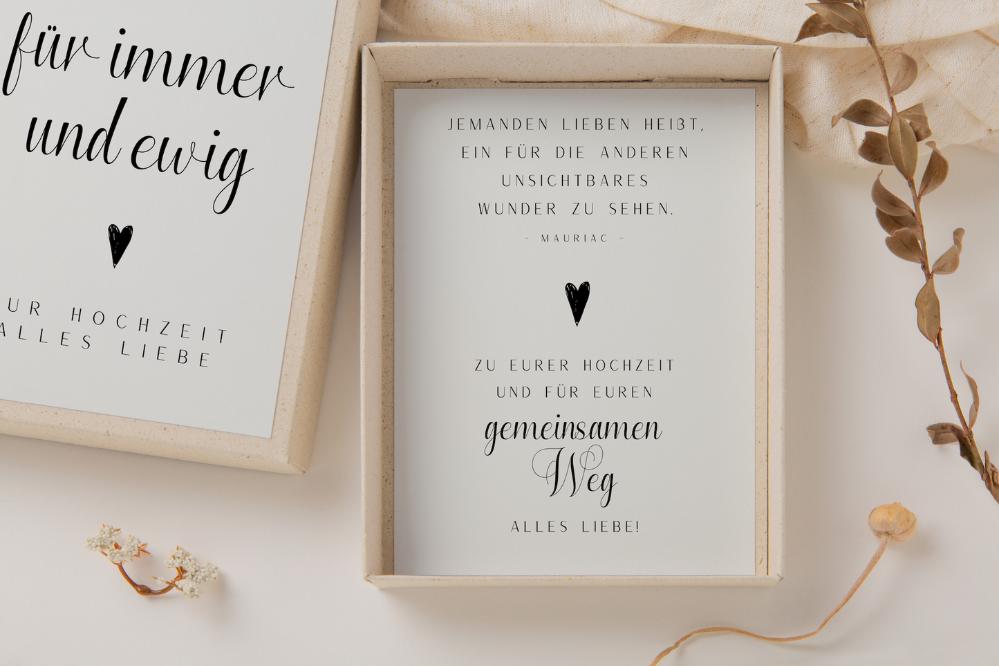 Geschenkschachtel Hochzeit schwarz/weiß - Geldgeschenk 