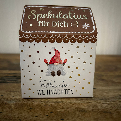 Weihnachtswichtel Set mit Keksdose und Spekulatius