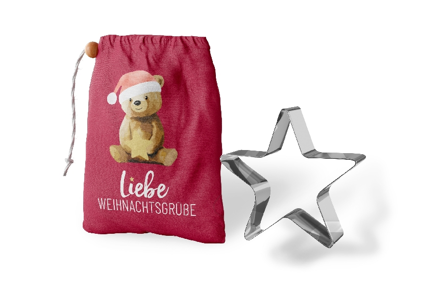 XMAS Bär Set mit Notizbuch und Ausstechform