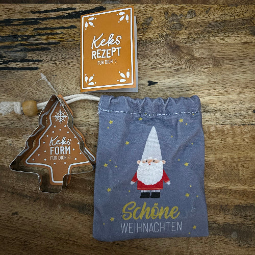 Keksform HappyXmas Baum Wichtelmotiv