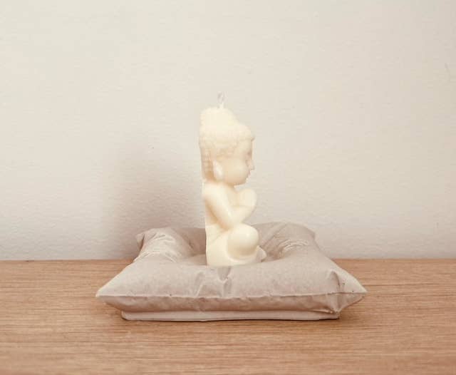 Handgegossene kleine Buddha-Kerze 3er Set