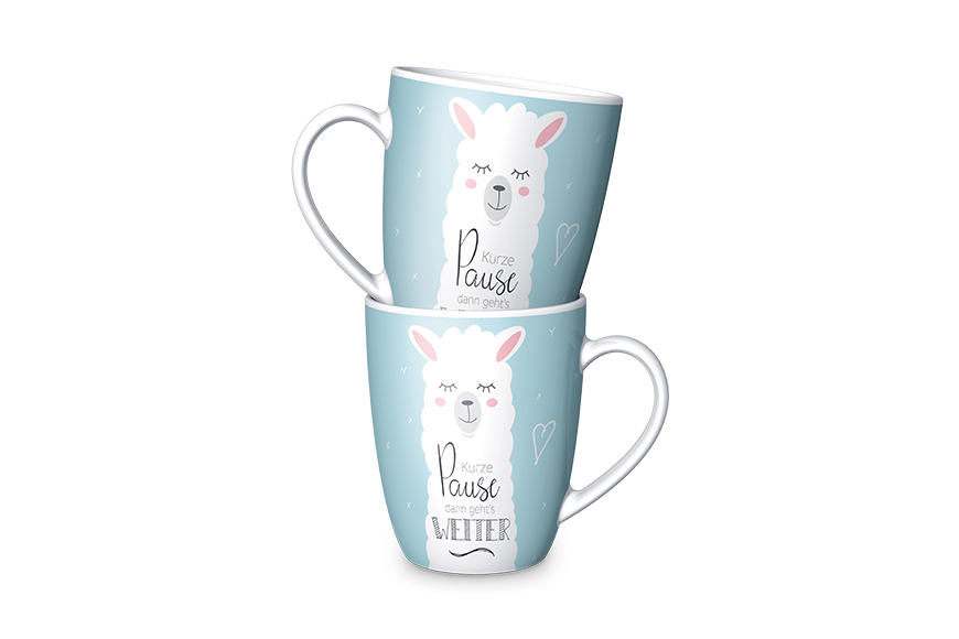 Lama Becher für Kaffee, Tee oder Kakao 250 ml