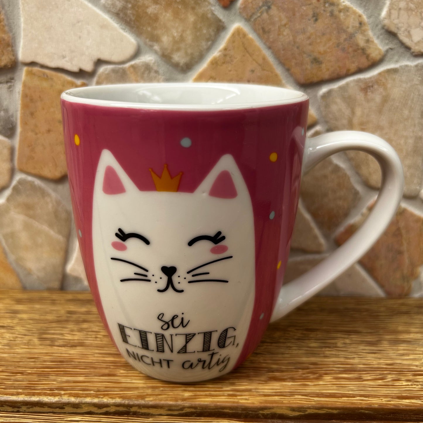 Becher 250ml Katze Sei einzig, nicht artig
