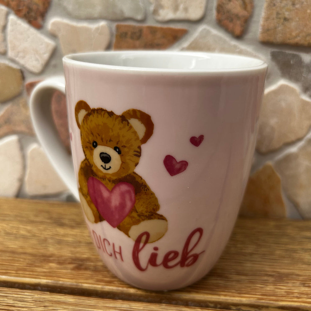 Becher 250ml Teddy Hab dich lieb