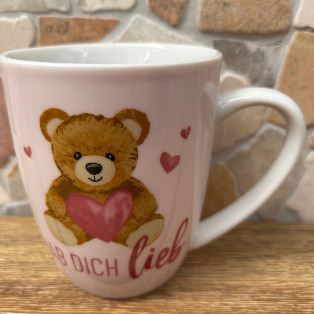 Becher 250ml Teddy Hab dich lieb