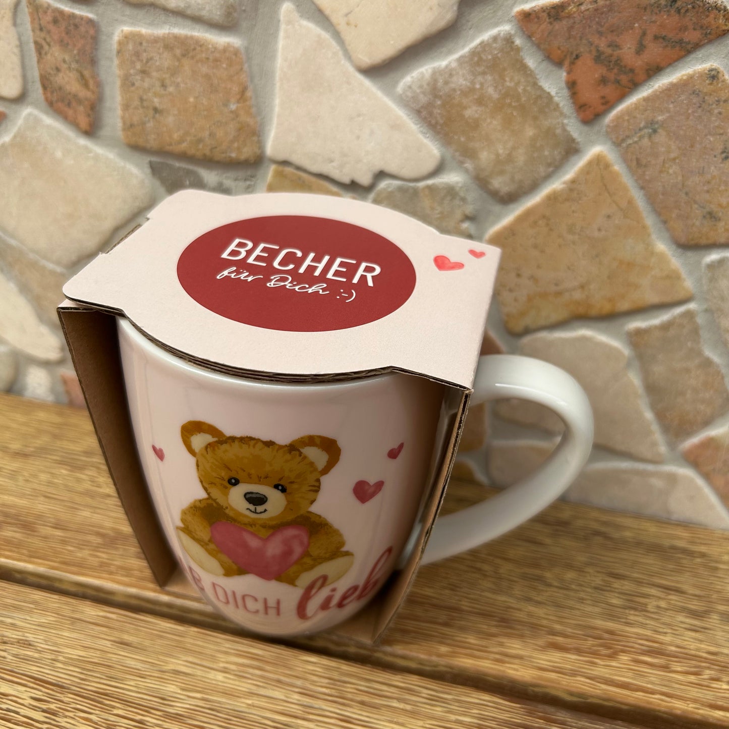 Becher 250ml Teddy Hab dich lieb