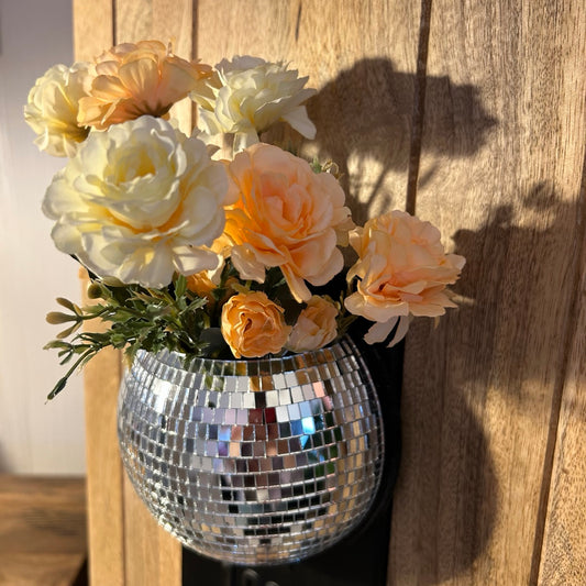 Discokugel Blumentopf für die Wandmontage
