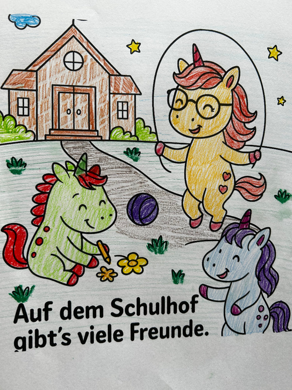 Einhorn Malbuch zur Einschulung