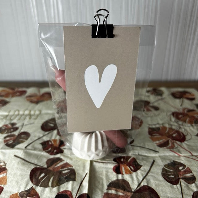 Geschenkbeutel mit Kerzenhalter – Herz Camel