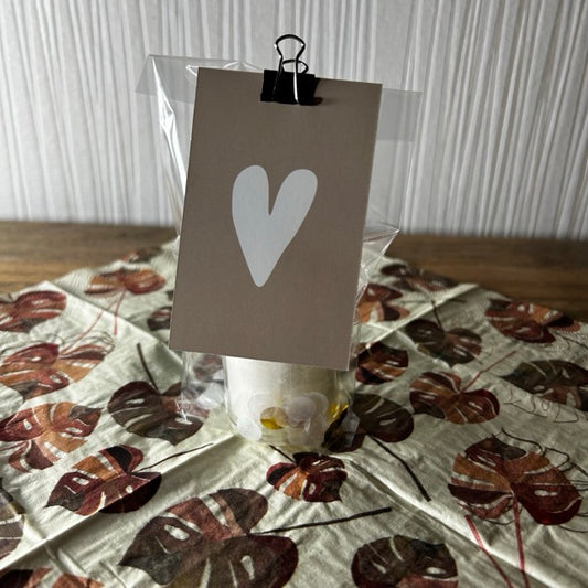 Geschenktüte Kerze - Herz Camel