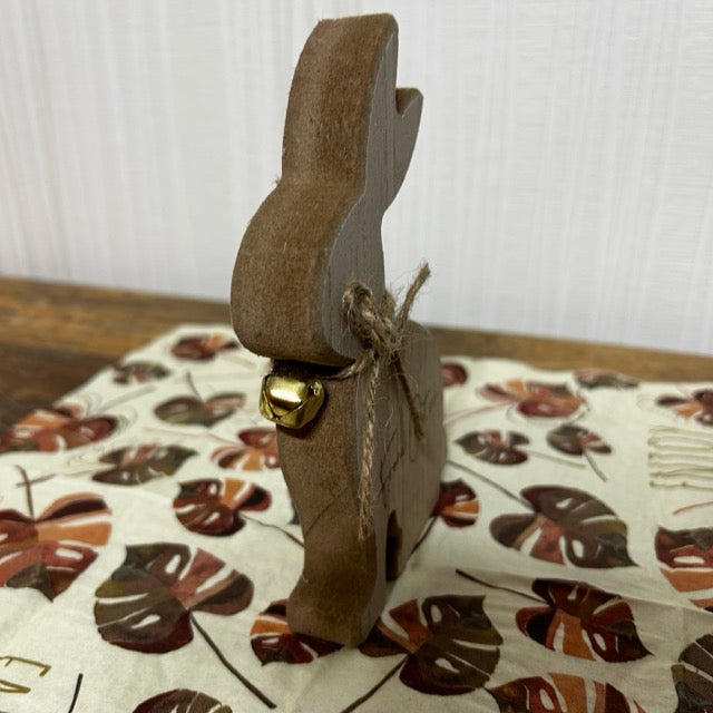 Aufsteller Hase, Frohe Ostern, aus Holz natur (B/H/T) 9x15x2cm