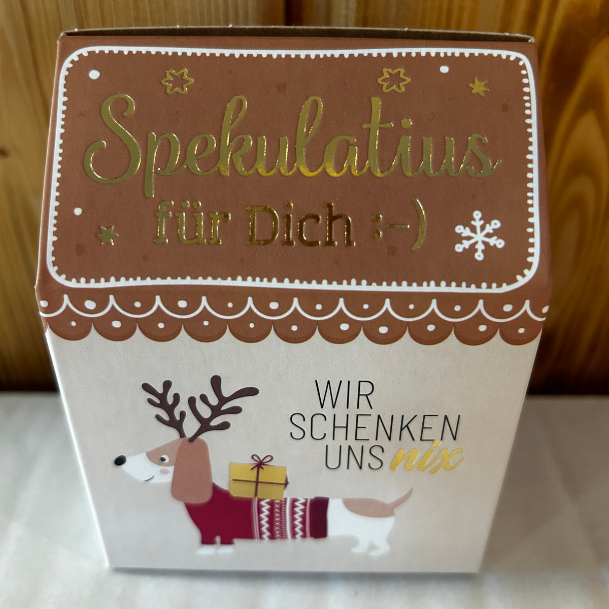 Spekulatius 100g Dackel "Wir schenken uns nichts"