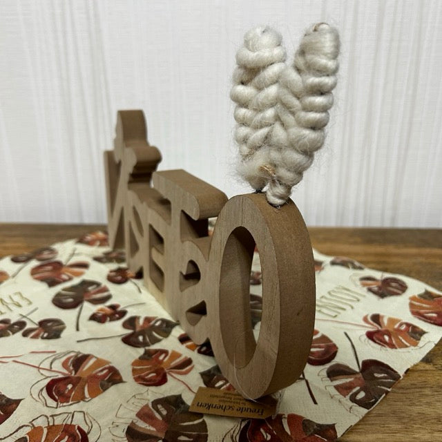 Aufsteller Schriftzug, Ostern, aus Holz natur (B/H/T) 27x18x2cm