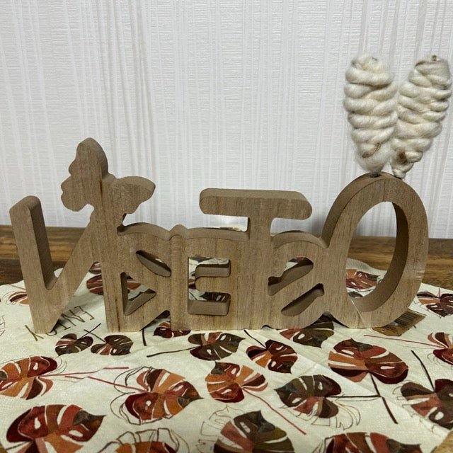 Aufsteller Schriftzug, Ostern, aus Holz natur (B/H/T) 27x18x2cm