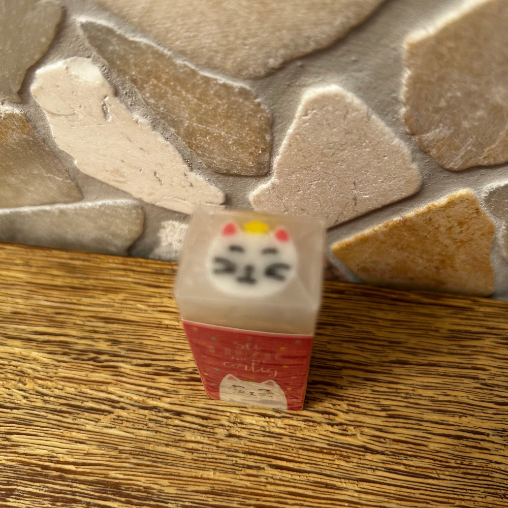 Katze Schreibset mit Notizblock, Bleistift und Radierer