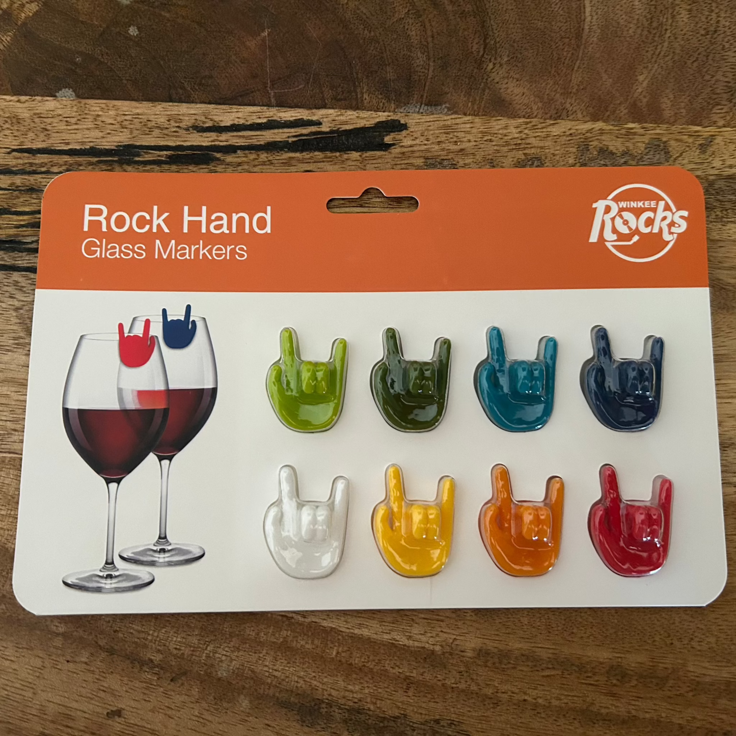 Rock Hand Glasmarker 8er Set