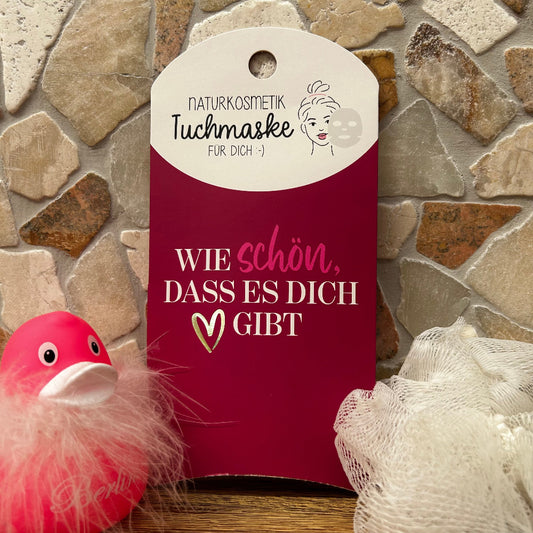 Tuchmaske Herz Wie schön, dass es dich gibt